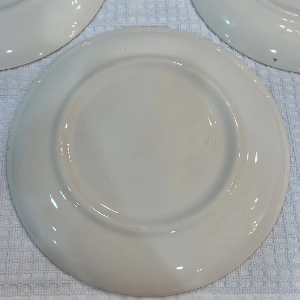 Three Vintage Homer Laughlin Golden Wheat 9.25 inch Plates